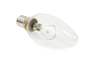 Light bulb isolated on white, Realistic photo image