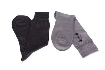 black and gray men's socks