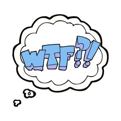 thought bubble cartoon WTF symbol