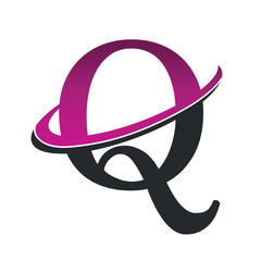 Swoosh Alphabet Icon Q