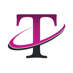 Swoosh Alphabet Icon T