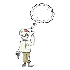 thought bubble cartoon zombie