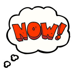 thought bubble cartoon now symbol