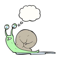 thought bubble cartoon snail