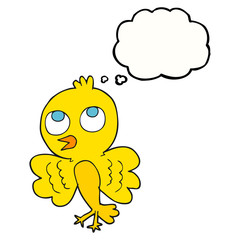 thought bubble cartoon bird