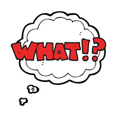thought bubble cartoon shout WHAT!?