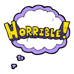 thought bubble cartoon word horrible