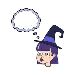 thought bubble cartoon witch