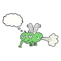 thought bubble cartoon gross farting fly