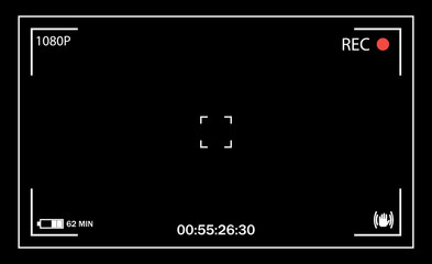 Naklejka premium Camera viewfinder. user interface