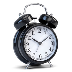 Alarm clock isolated on white - 3d render