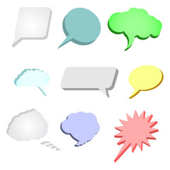 Speech bubbles set