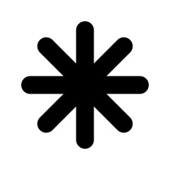 Rounded Star Asterisk Vector Icon
