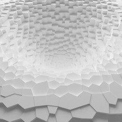 White geometric abstract polygons backdrop - 103814521