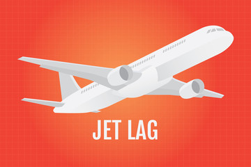 jetlag wit plane aroplance as background