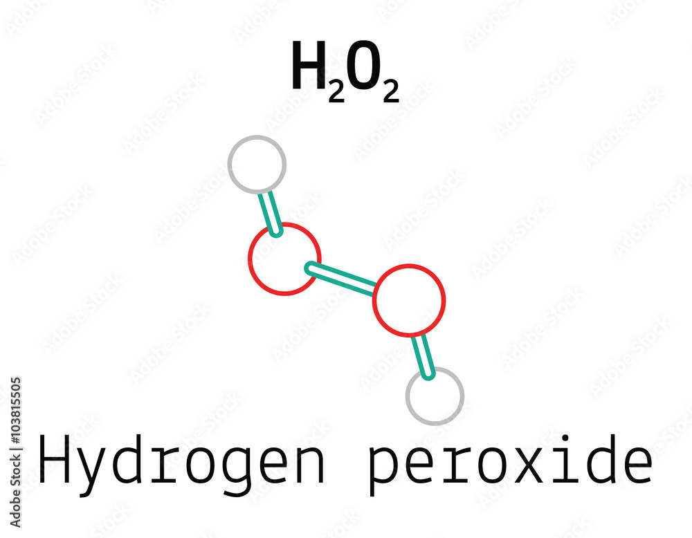 Canvas Prints H2O2 hydrogen peroxide molecule