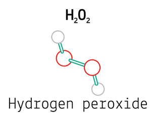 H2O2 hydrogen peroxide molecule