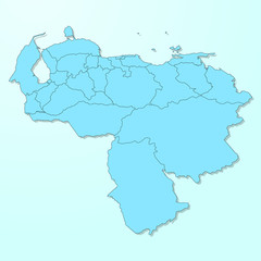 Venezuela blue map on degraded background vector