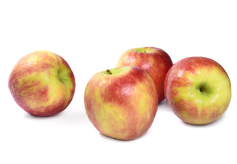 Fototapeta na wymiar Organic apples, isolated on white background.