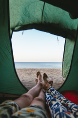 tent with a view of the sea