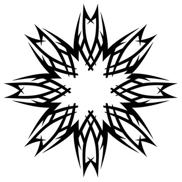 Tattoo tribal circle vector design.