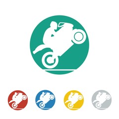 moto race logo icon Vector