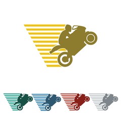 moto race logo icon Vector