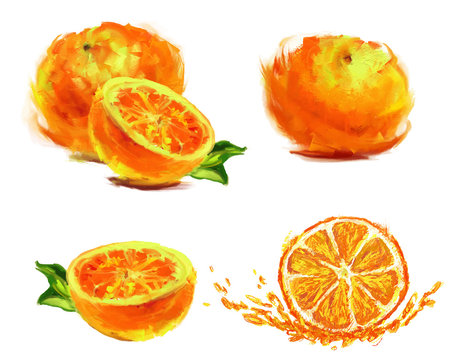 drawing slice of orange
