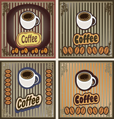 vector set of coffee banners for restaurants cafes bars