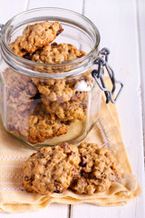 Oat and raisin cookies