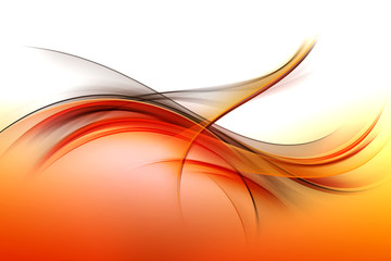 Arrière-plan de conception abstraite vague orange