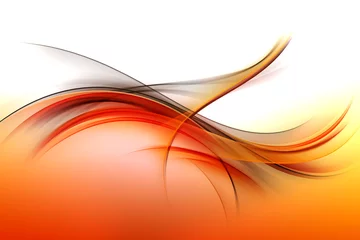 Store enrouleur Vague abstraite Arrière-plan de conception abstraite vague orange