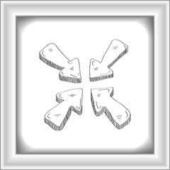 Simple doodle of a set of arrows