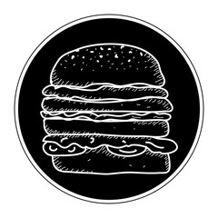 Simple doodle of a burger