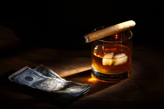 whiskey and cigar