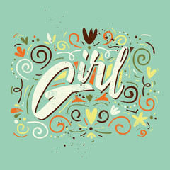 Vector illustration. Abstract composition.  Hand lettering. Handmade. Abstract illustration.