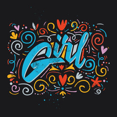 Vector illustration. Abstract composition.  Hand lettering. Handmade. Abstract illustration.