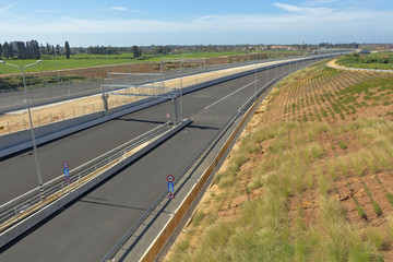 Paving a new road.