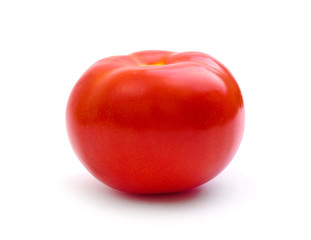 red tomato isolated on white
