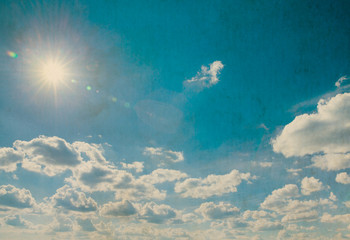 Fototapeta na wymiar Retro sky and clouds background.