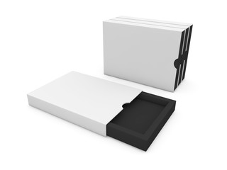 blank boxes isolated on white background