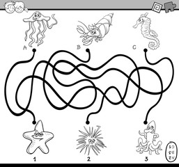 maze task coloring page