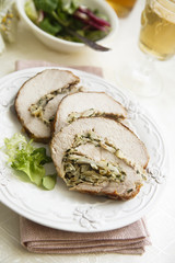 Beaked pork stuffed with vegetables