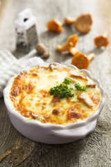 Mushroom and cheese bake

