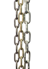 metal chain on white background
