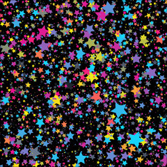 Fototapeta na wymiar Background with Stars. Design Template. Abstract Vector Illustration.