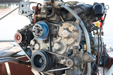 Fototapeta premium boat engine