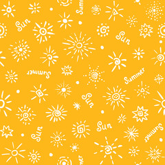 seamless summer pattern - suns