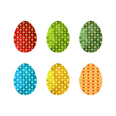 Vintage easter egg design set