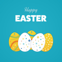 Vintage easter egg design set